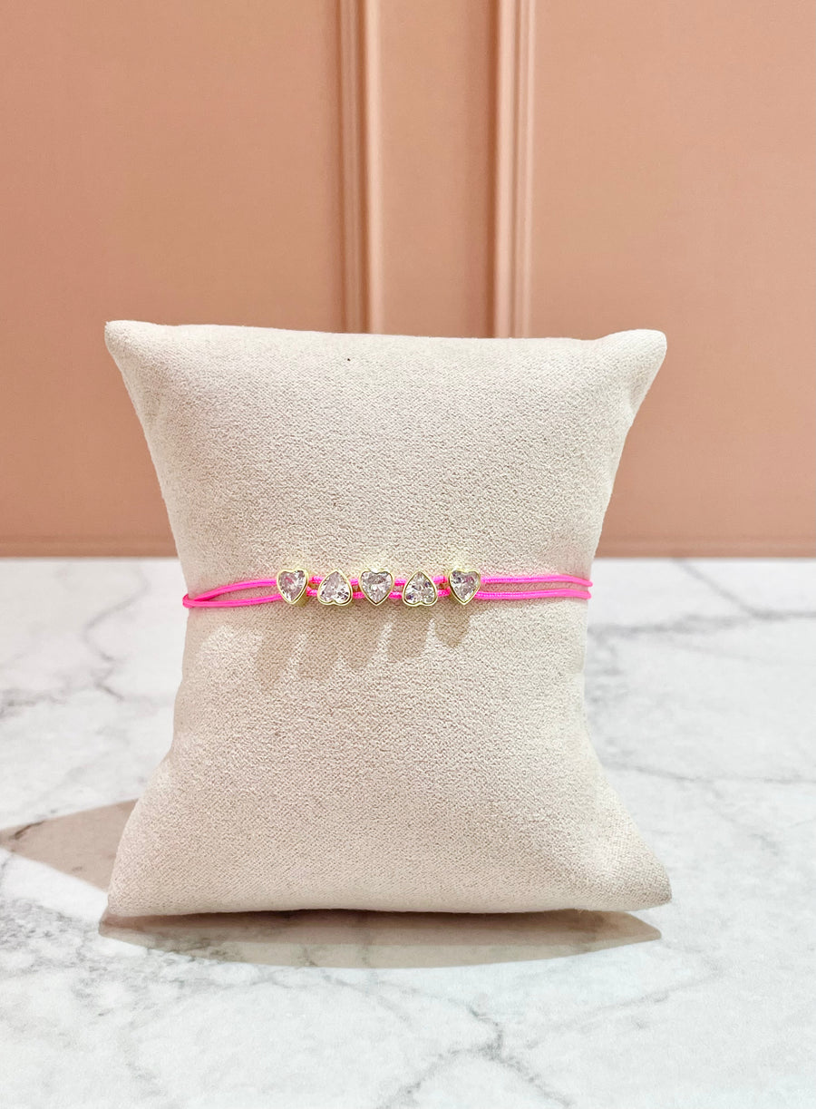 Pulsera coranzocitos crisal rosa