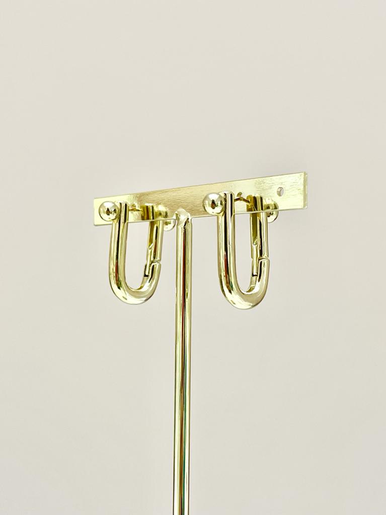 ARETES DORADOS BROCHE