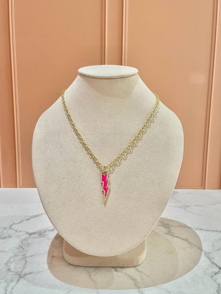 COLLAR RAYO ROSA NEÓN