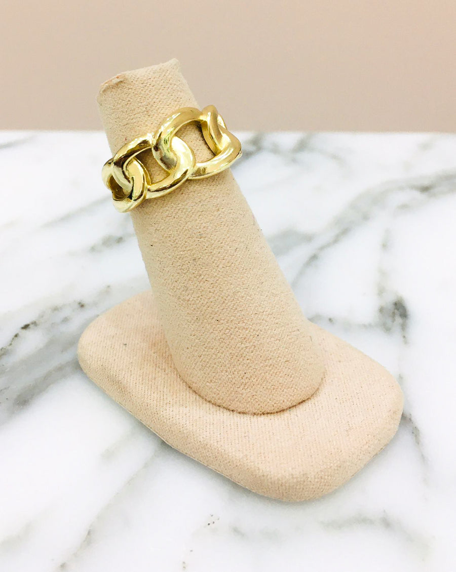 ANILLO DORADO CADENA CHUNKY