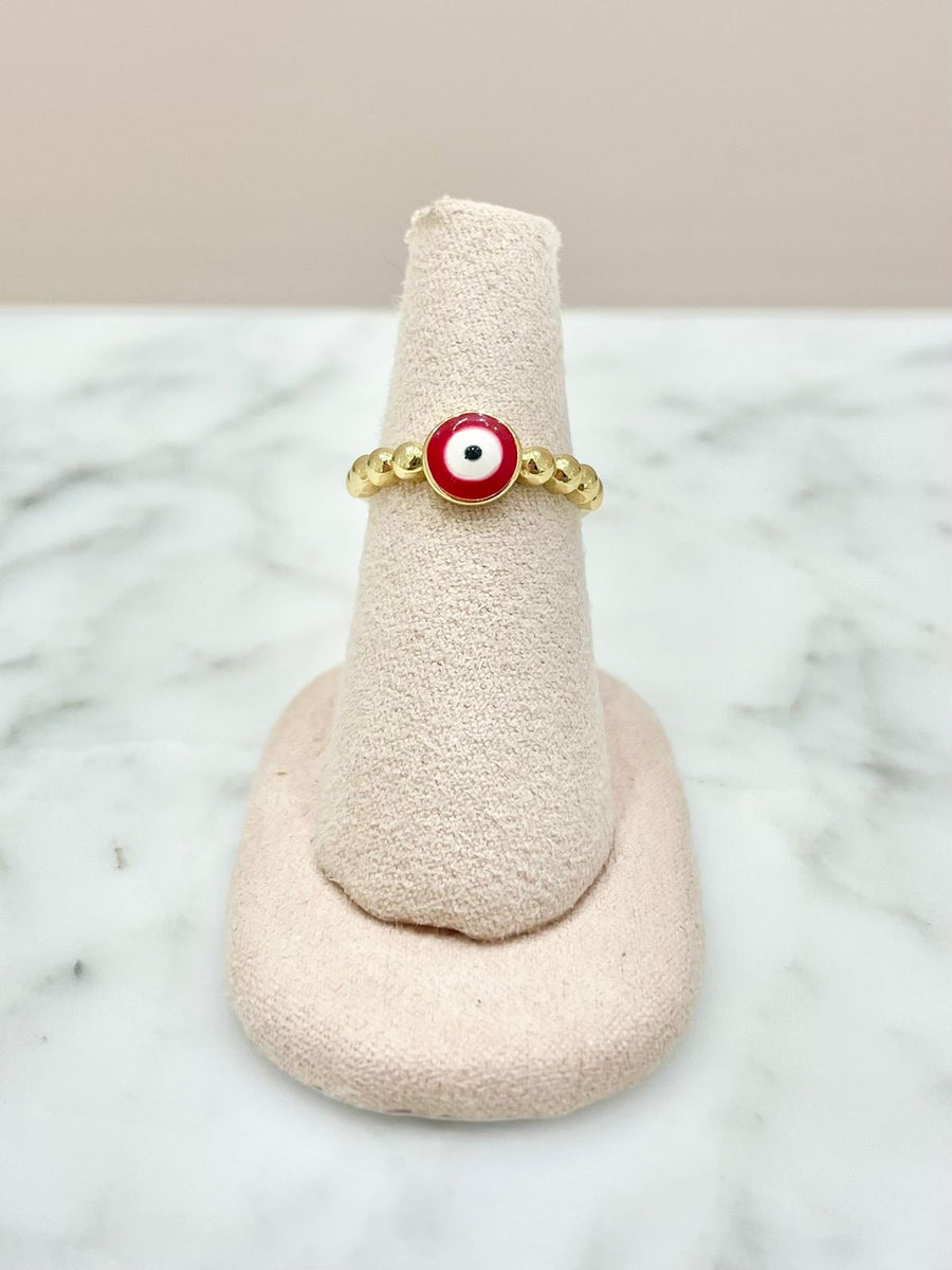 ANILLO EVIL EYE ROJO