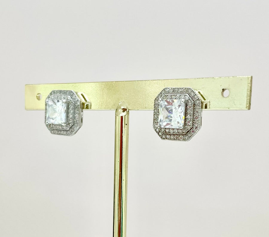 ARETES PLATA CUADRADOS