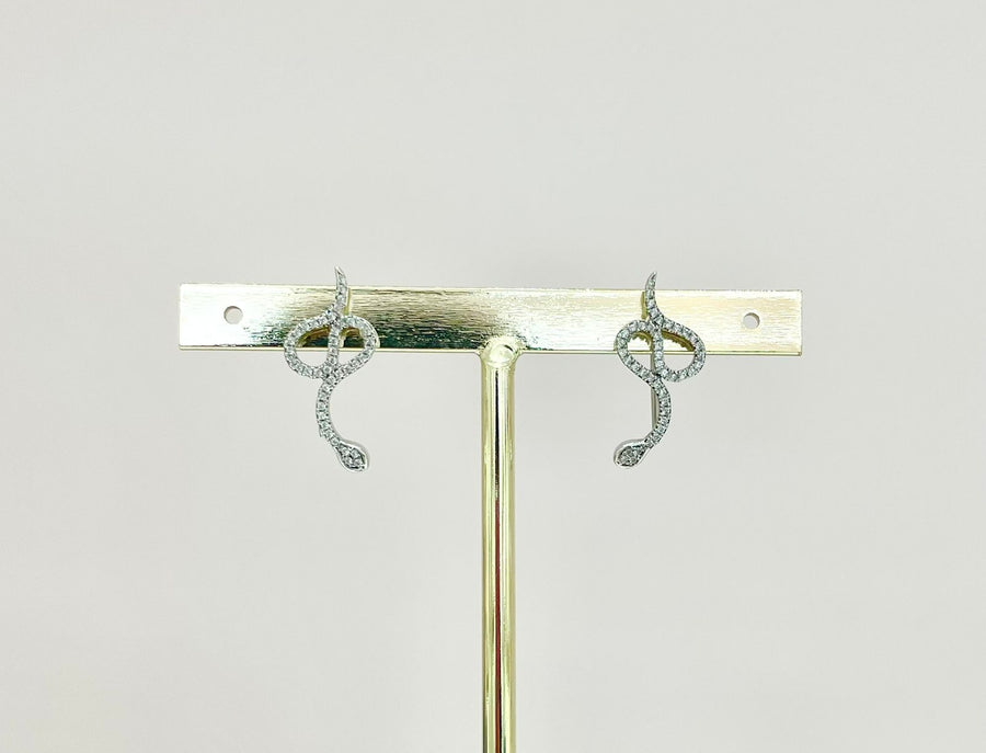 ARETES SERPIENTE PLATA
