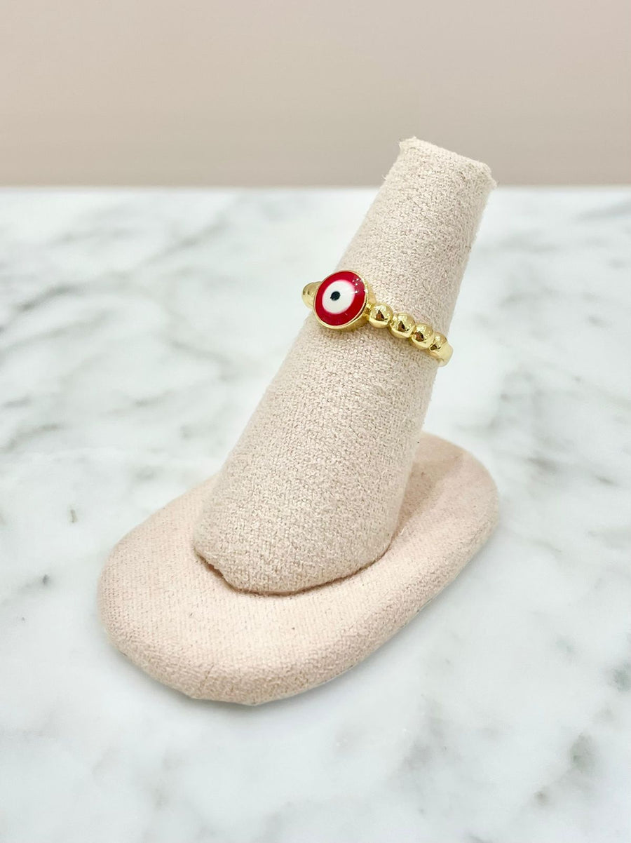 ANILLO EVIL EYE ROJO