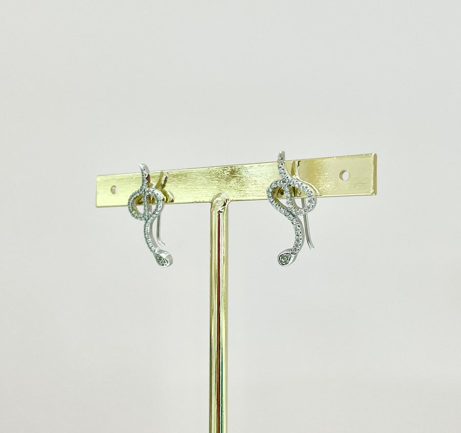 ARETES SERPIENTE PLATA