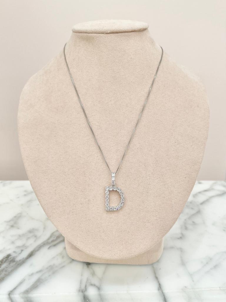 COLLAR INICIAL PLATA ZIRCONIAS