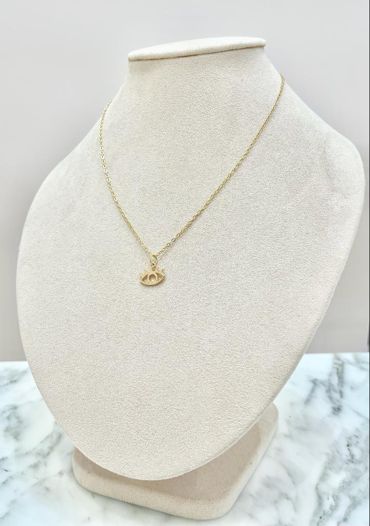 COLLAR OJO MINI DORADO