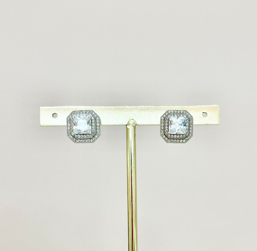 ARETES PLATA CUADRADOS