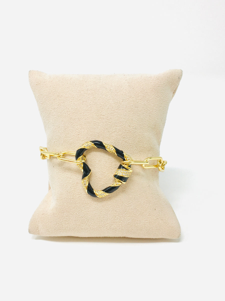 PULSERA CORAZÓN CARAMELO