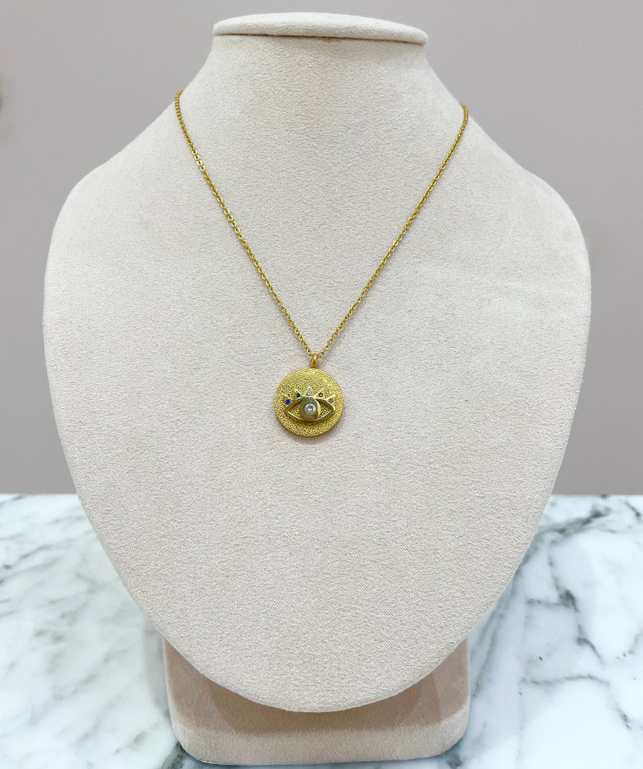 COLLAR OJO DORADO RAINBOW