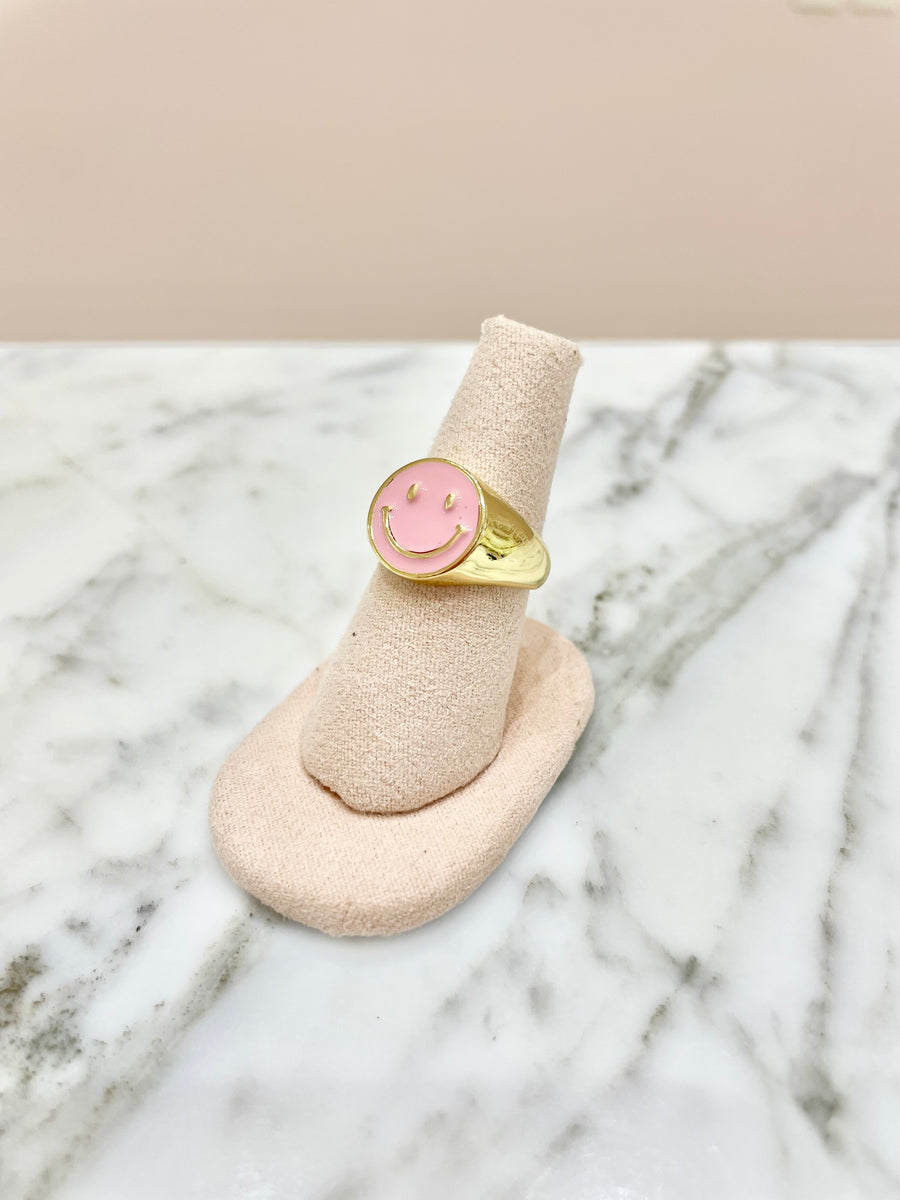 ANILLO SMILE FACE ROSA
