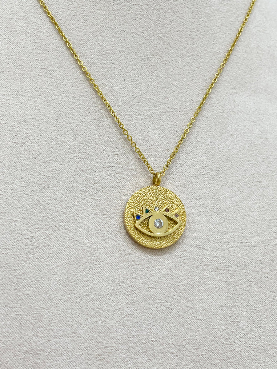 COLLAR OJO DORADO RAINBOW
