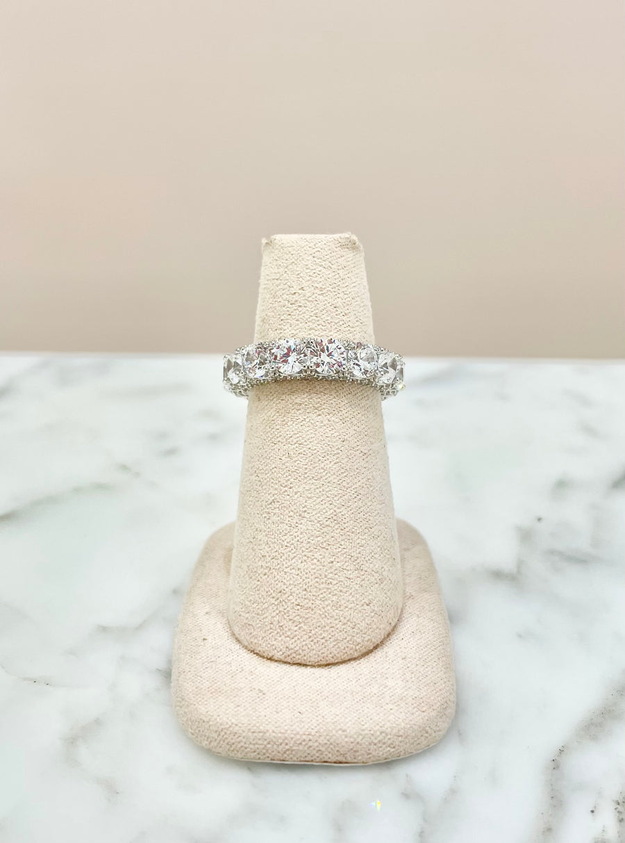 ANILLO CRISTAL ZIRCONIA PLATA