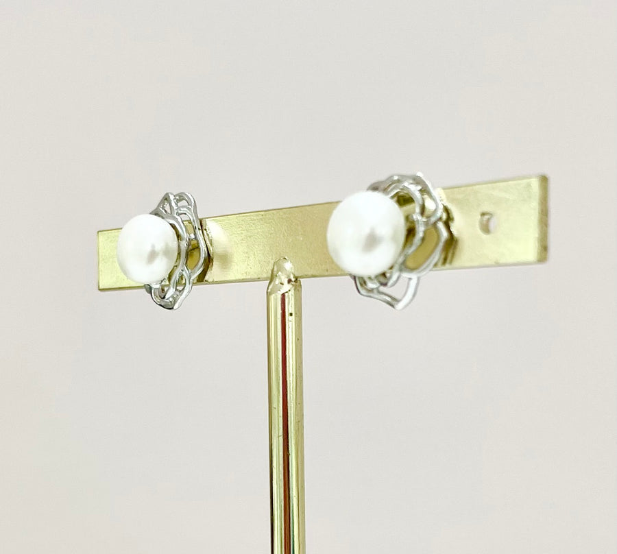 ARETES PERLA ROSA